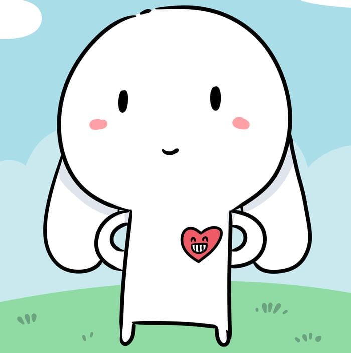 avatar thỏ bảy màu ngộ nghĩnh