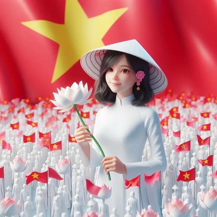 avatar việt nam bên hoa sen
