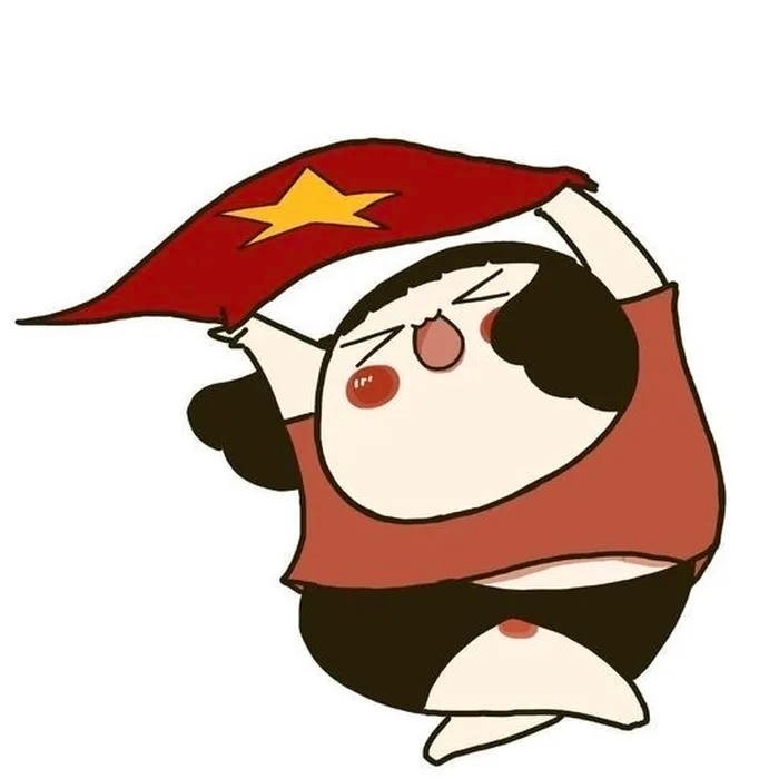 avatar việt nam cầm cờ cute