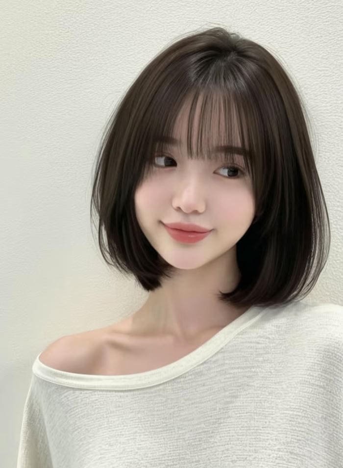 gái tóc ngắn xinh trong ánh nắng ban mai