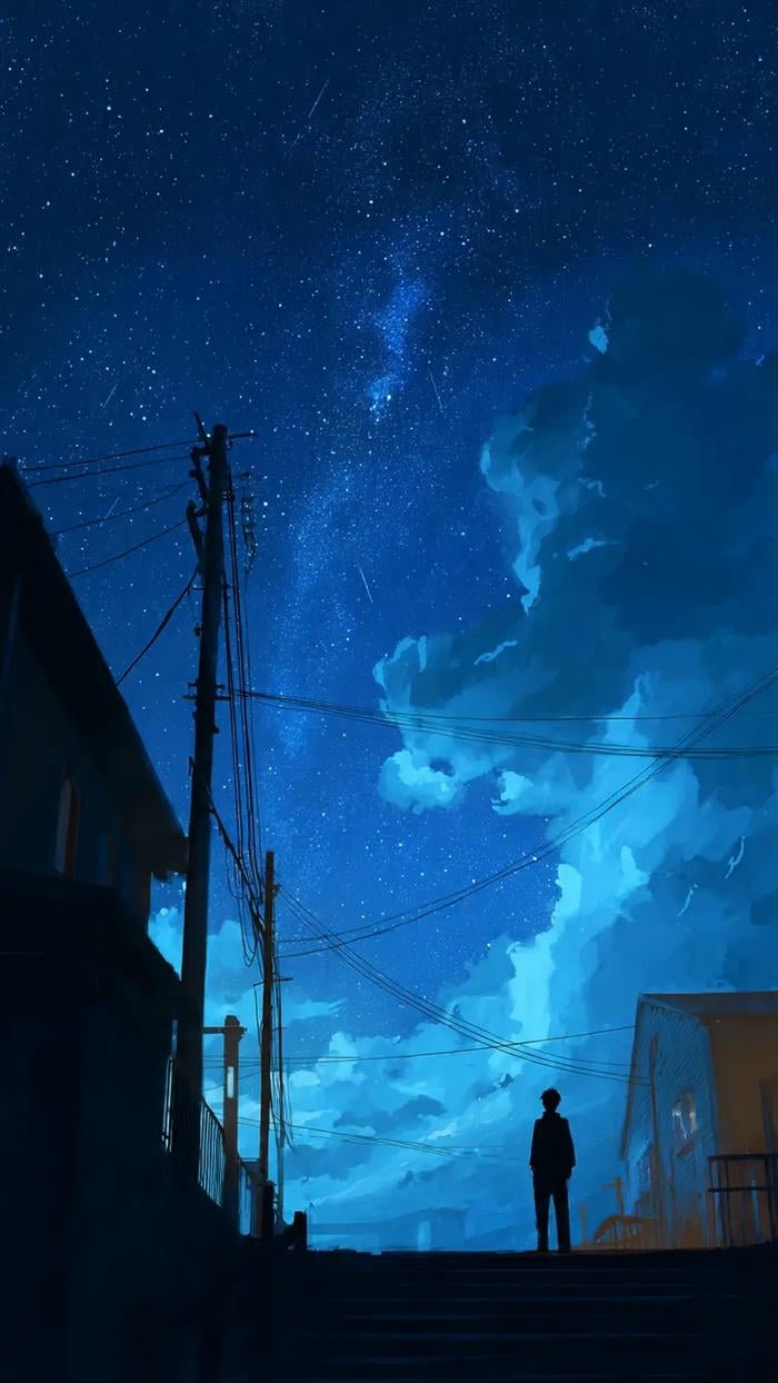 hình nền bầu trời đêm buồn lạnh