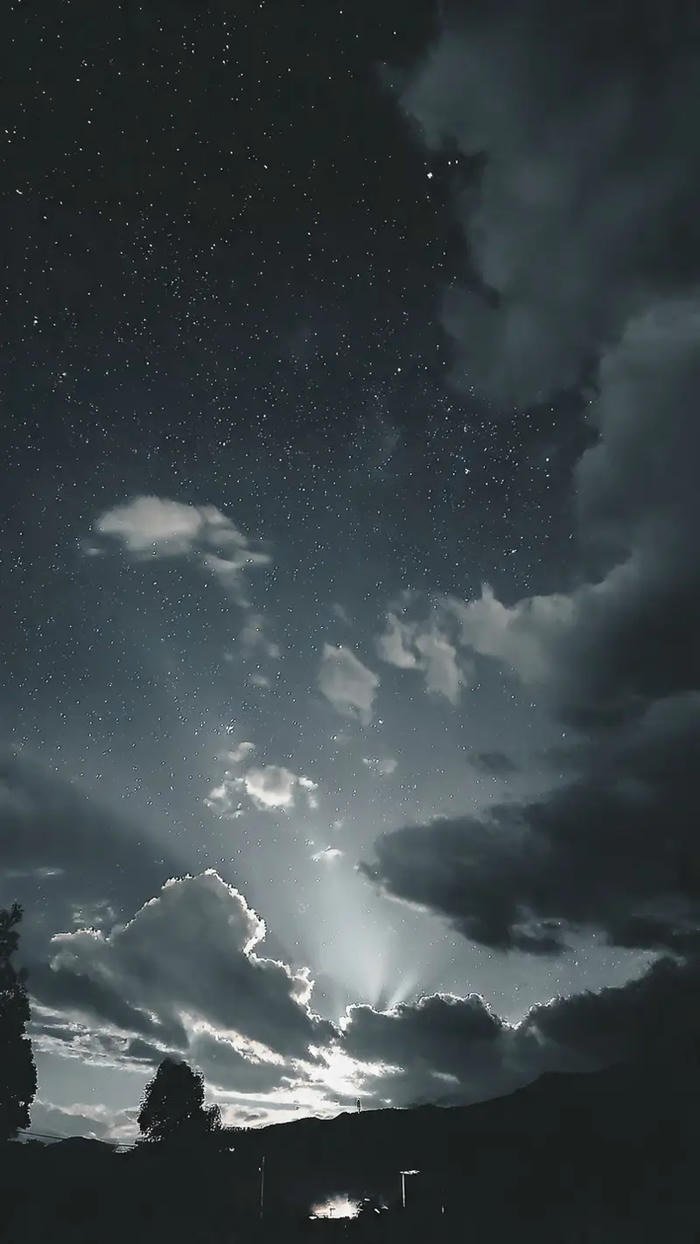 bầu trời đêm buồn lúc nửa đêm