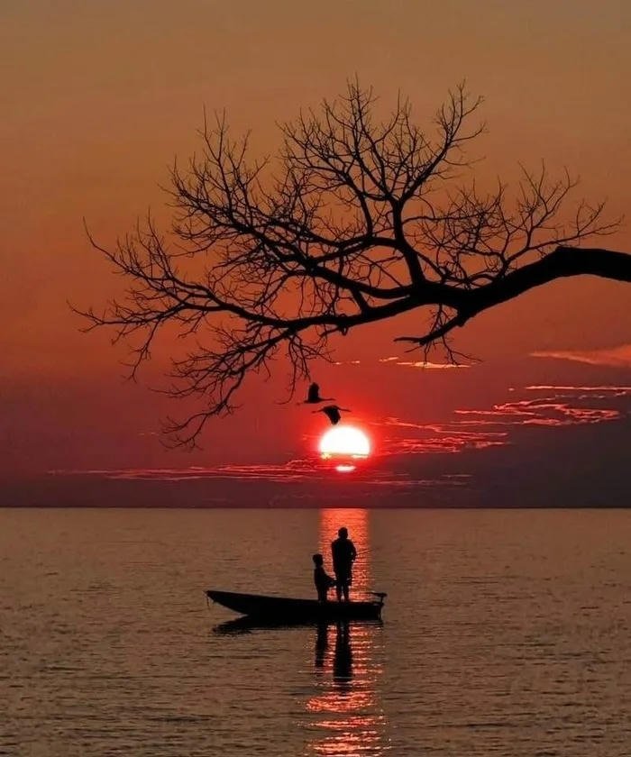 hình ảnh về bầu trời lúc hoàng hôn nhẹ nhàng