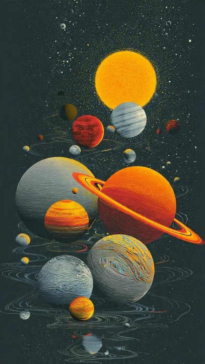 hình ảnh các hành tinh trong hệ mặt trời 4k dễ thương