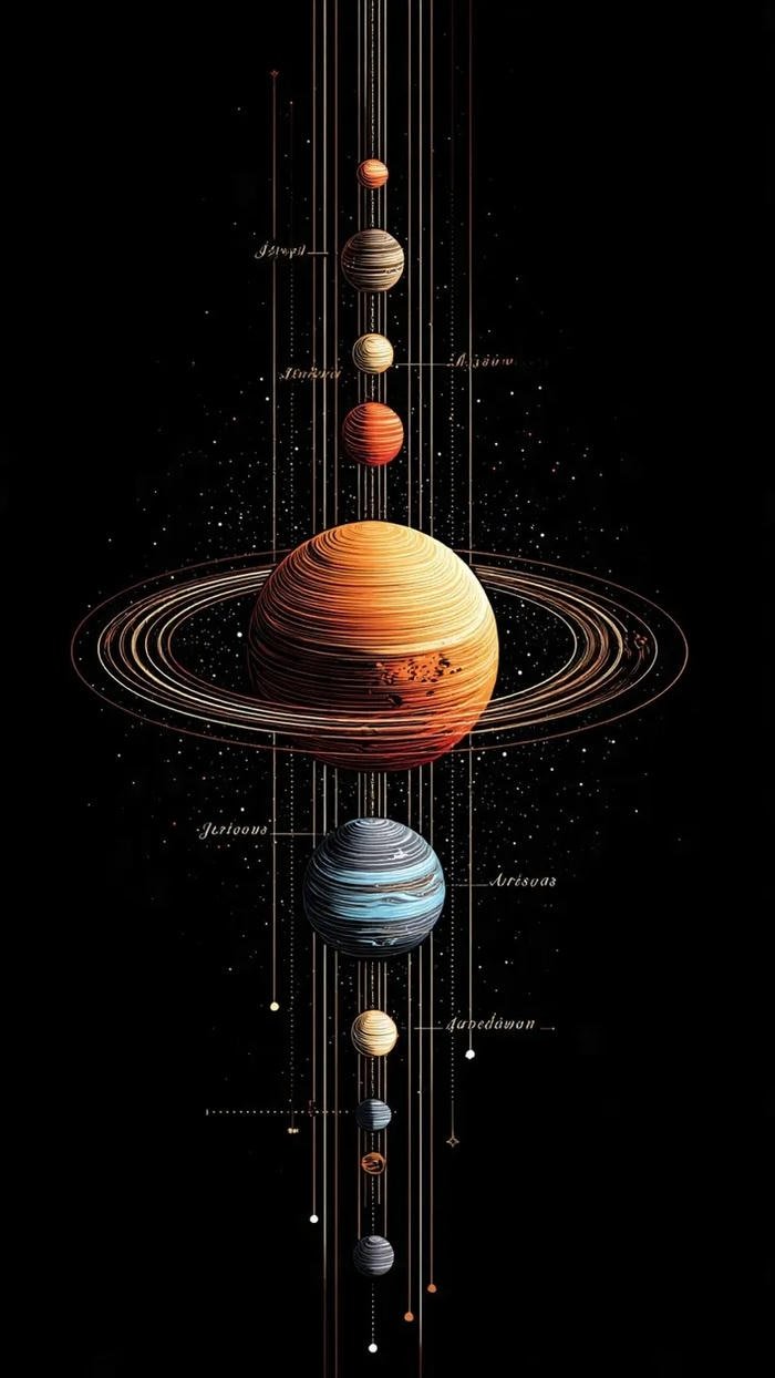 ảnh nền các hành tinh trong hệ mặt trời nghệ thuật