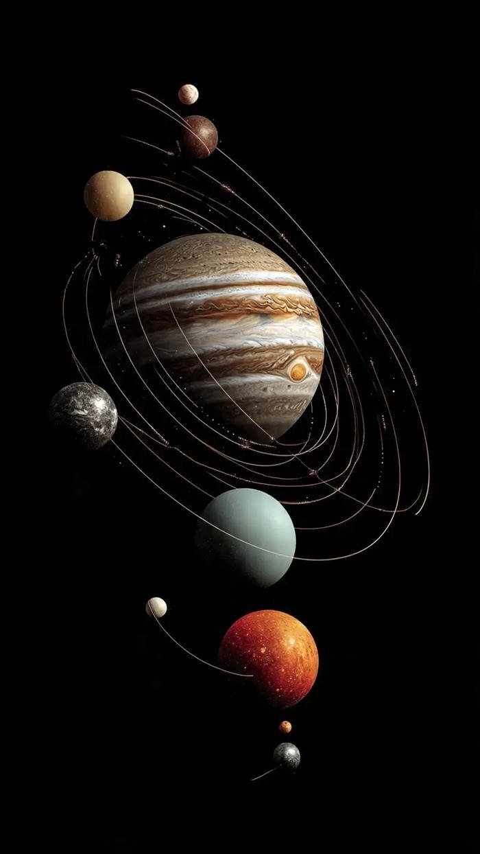 hình ảnh thực tế của hệ mặt trời theo quỹ đạo