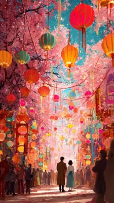 hình ảnh lễ hội mùa xuân cực hiếm