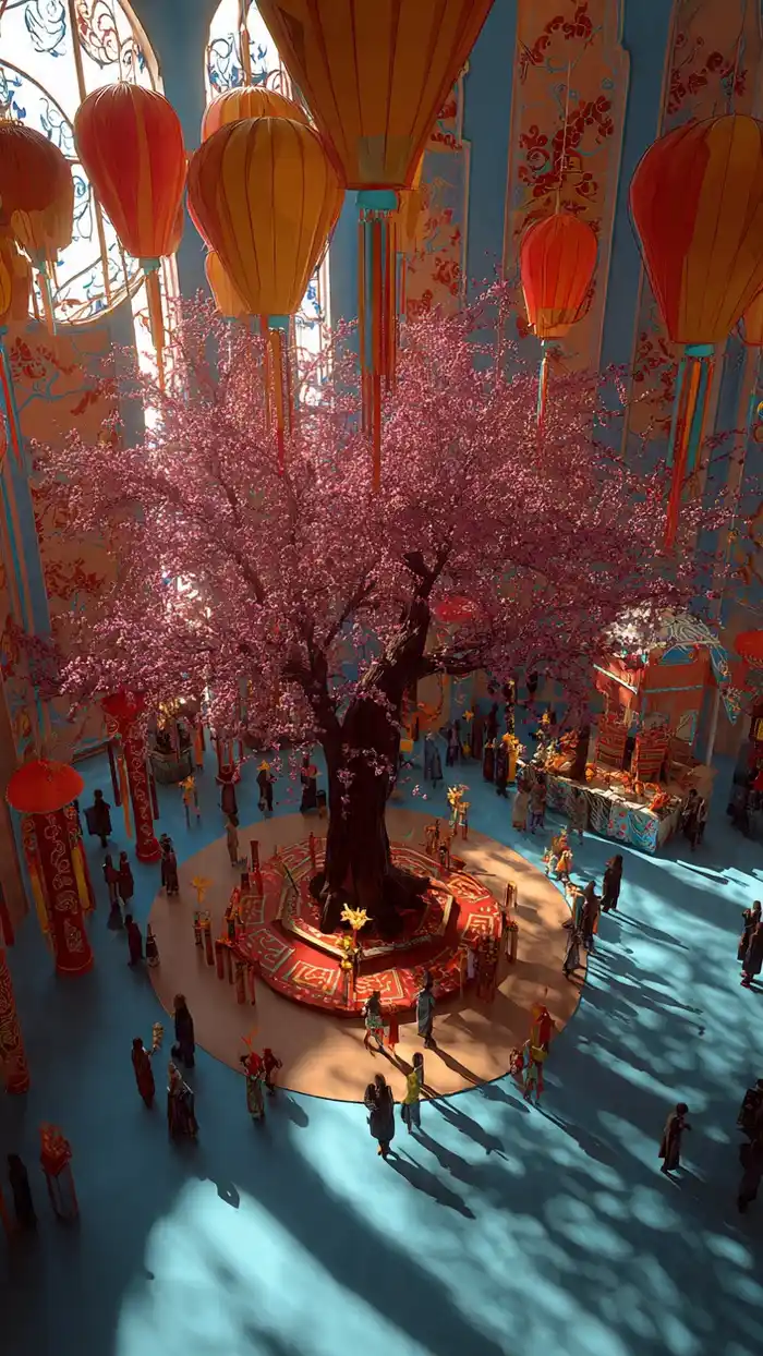 hình ảnh lễ hội mùa xuân cực vui