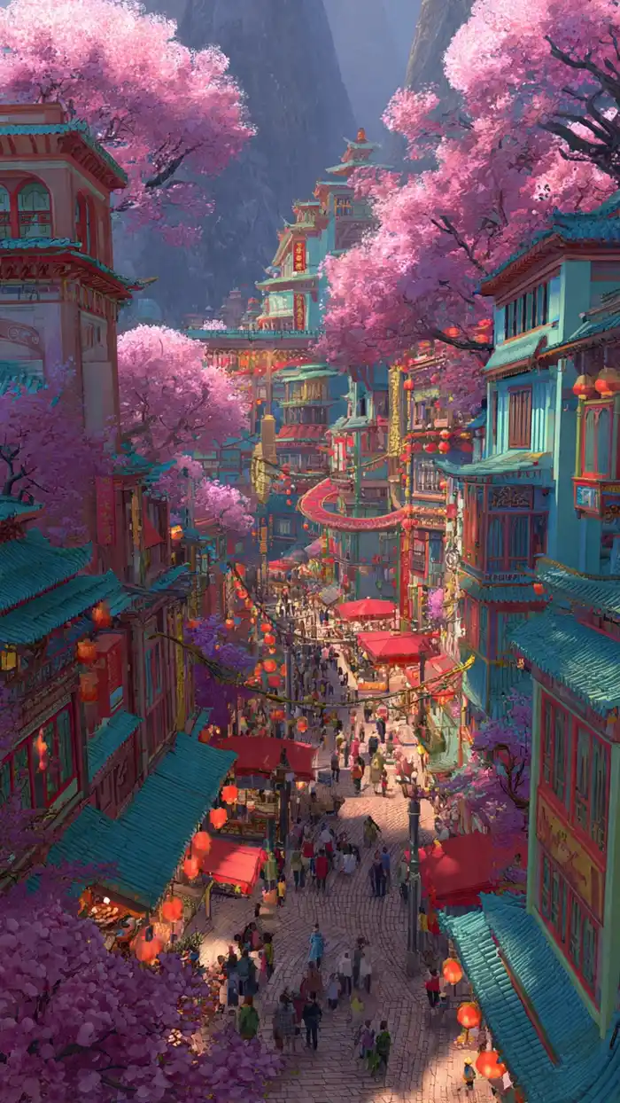 hình ảnh lễ hội mùa xuân siêu vui