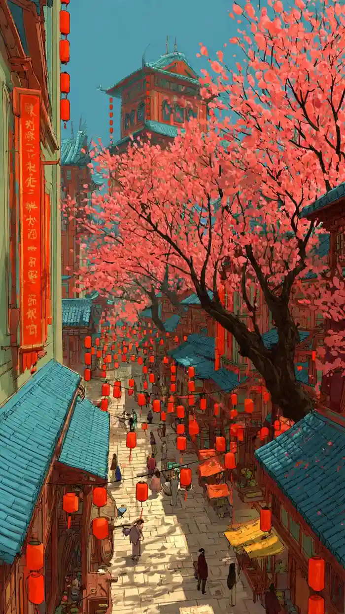 hình ảnh lễ hội mùa xuân vui