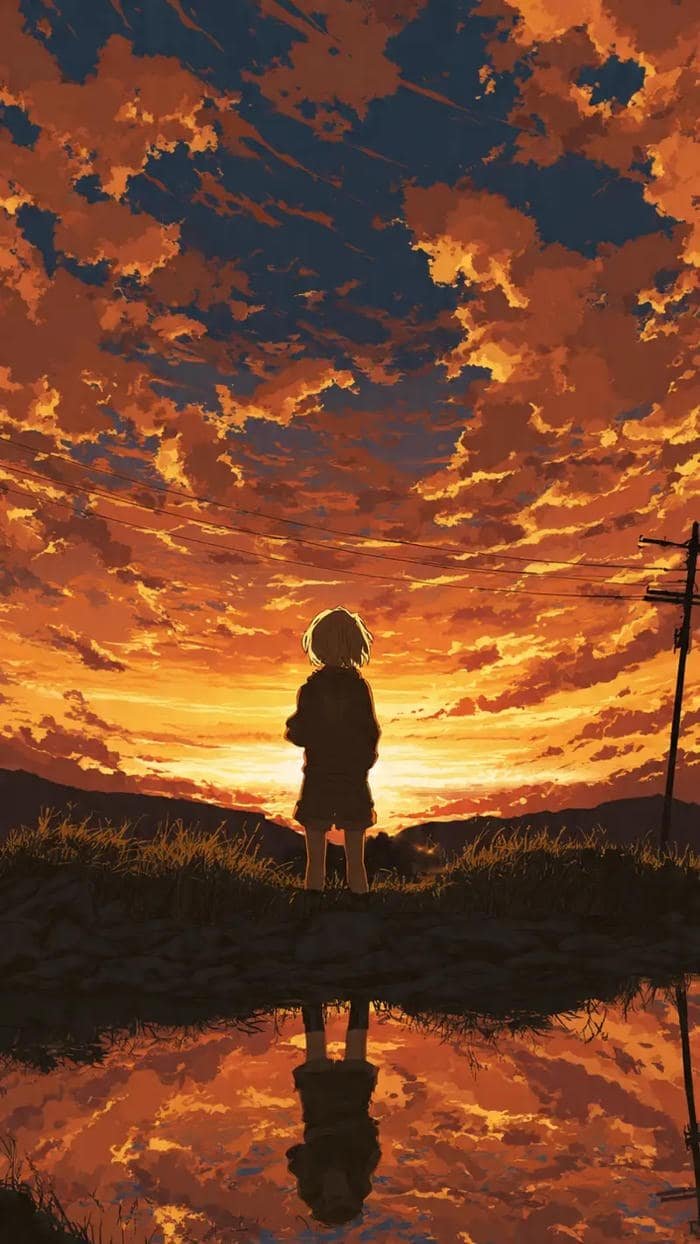 ảnh mặt trời mọc anime cực đẹp