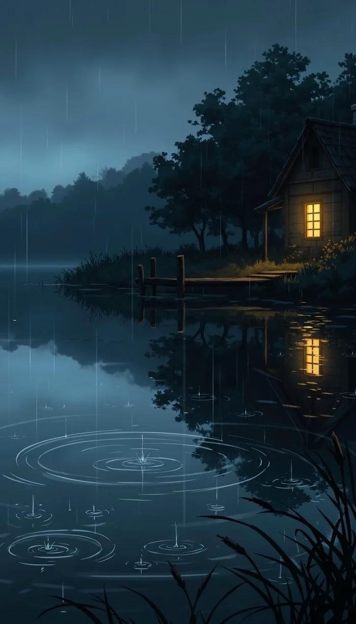 hình ảnh trời mưa mưa yên bình