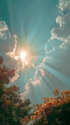 hình ảnh trời nắng chói chang