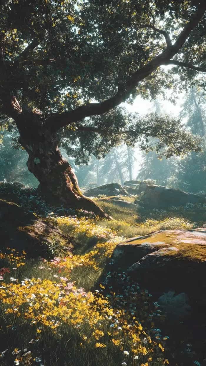 hình ảnh trời nắng trong rừng