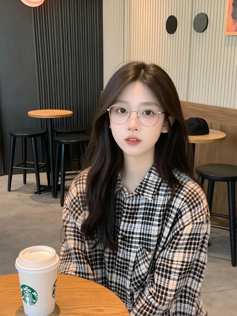 hình gái xinh đeo kính