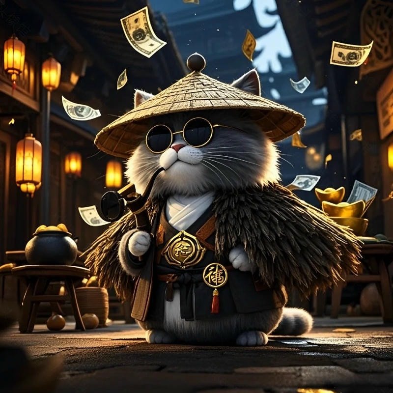 wallpaper mèo thần tài