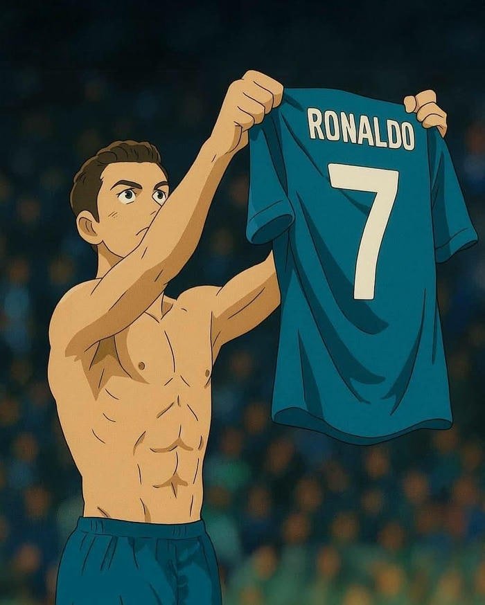 Ảnh Ronaldo anime cá tính