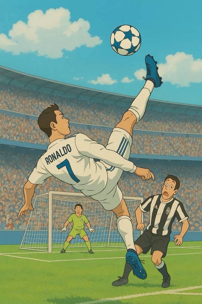 Ảnh Ronaldo anime cuốn hút