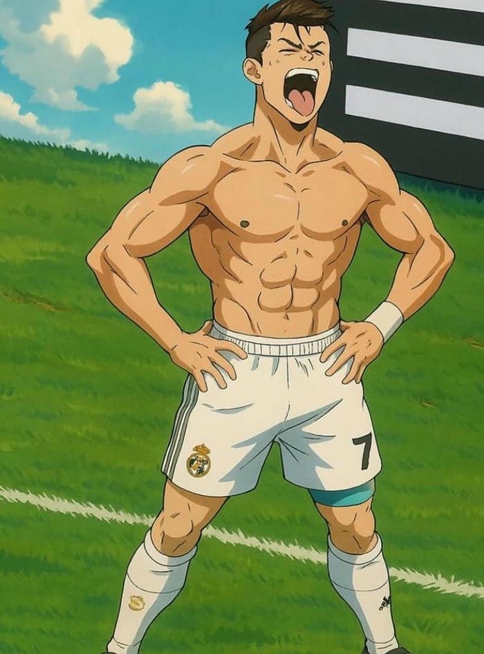 Ảnh Ronaldo anime hiện đại