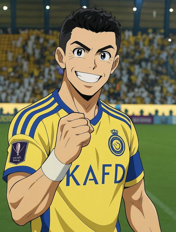 Ảnh Ronaldo anime rực rỡ