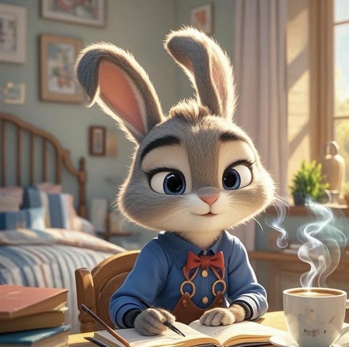 Ảnh thỏ anime cute phồng má