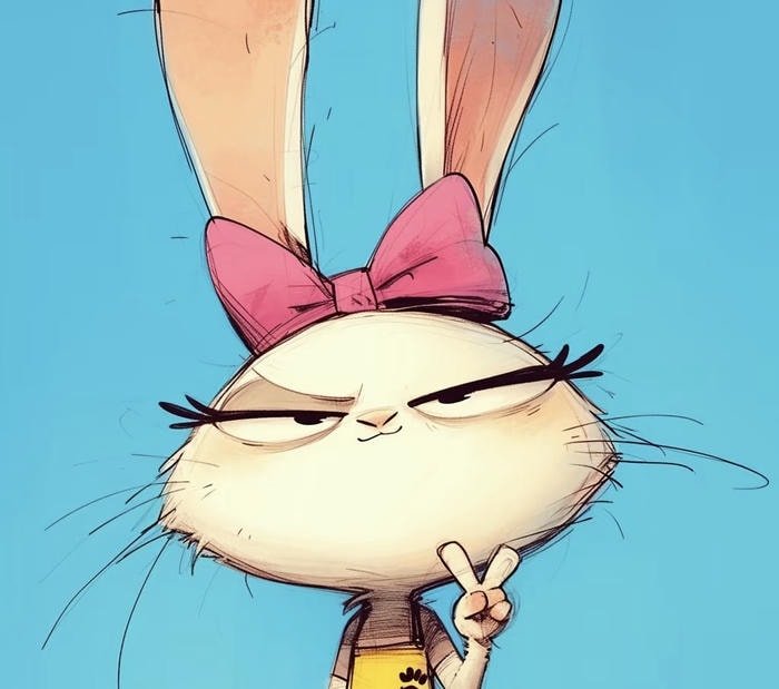Ảnh thỏ anime nhẹ nhàng