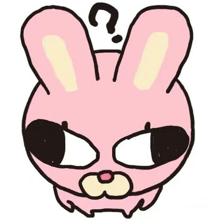 Con thỏ hồng meme chấm hỏi
