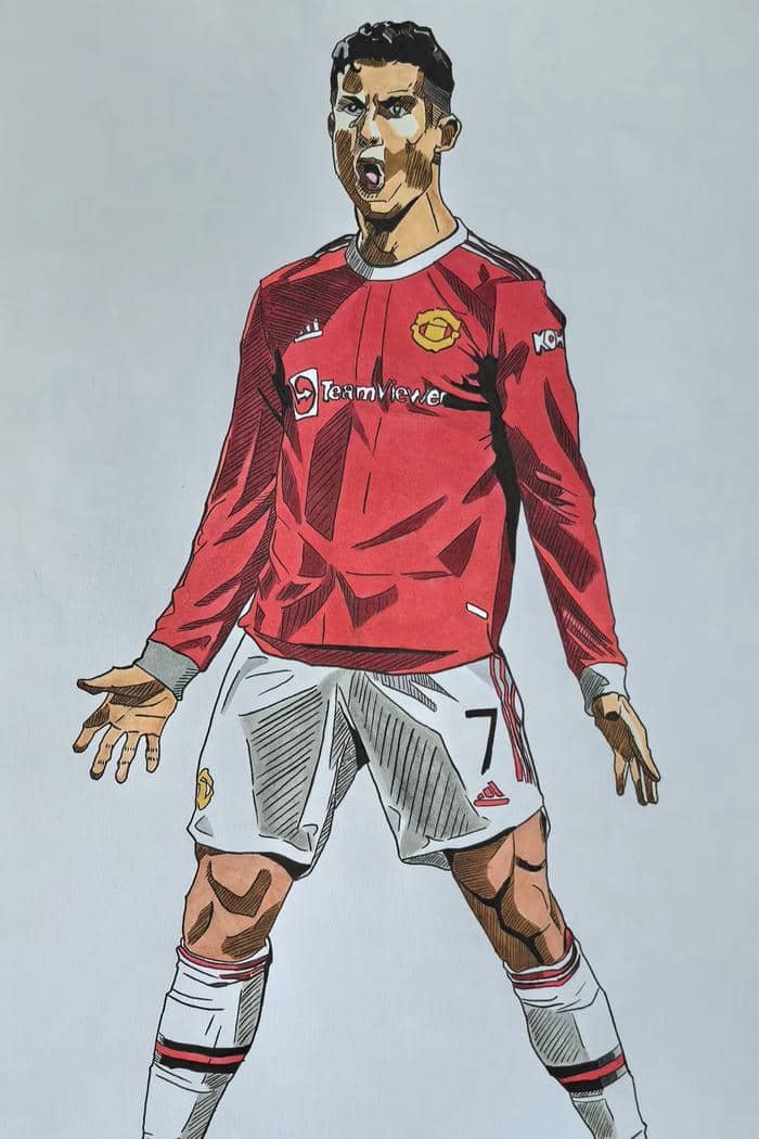 Hình Ronaldo anime nghệ thuật