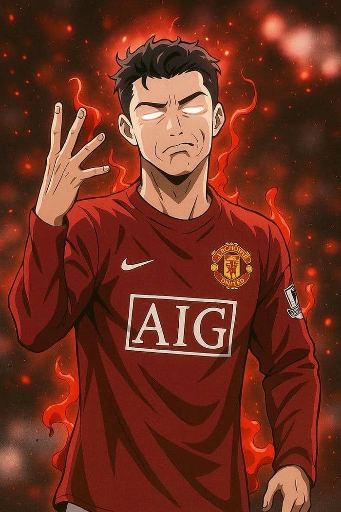 Hình Ronaldo anime phong độ