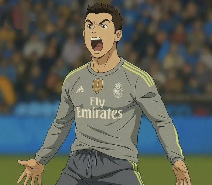 Hình Ronaldo anime sinh động