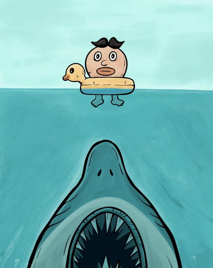 Hình cá mập anime cute