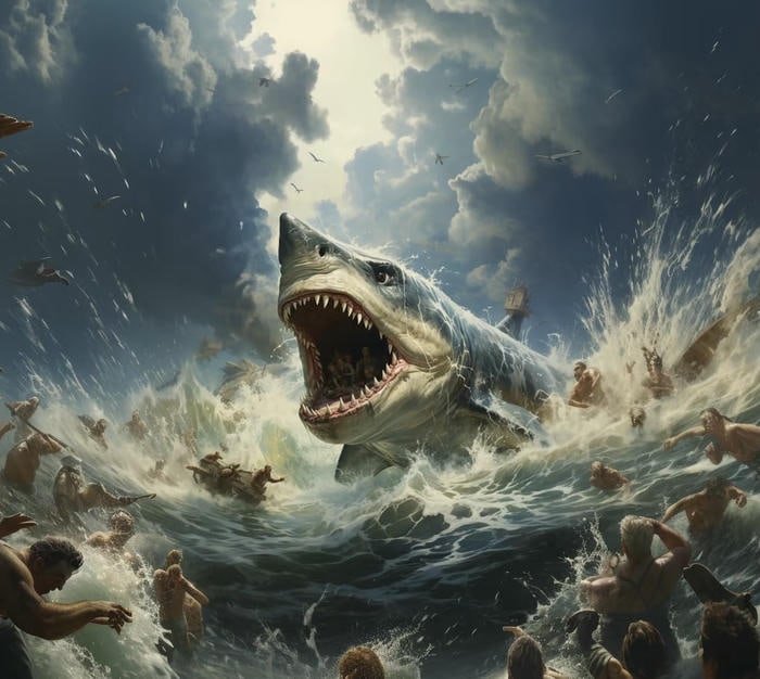 Hình cá mập anime mềm mại