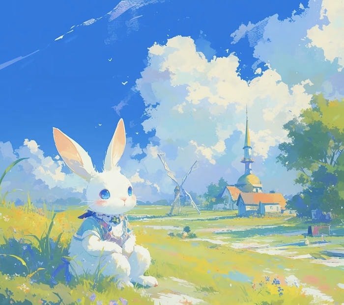 Hình thỏ anime cực dễ thương