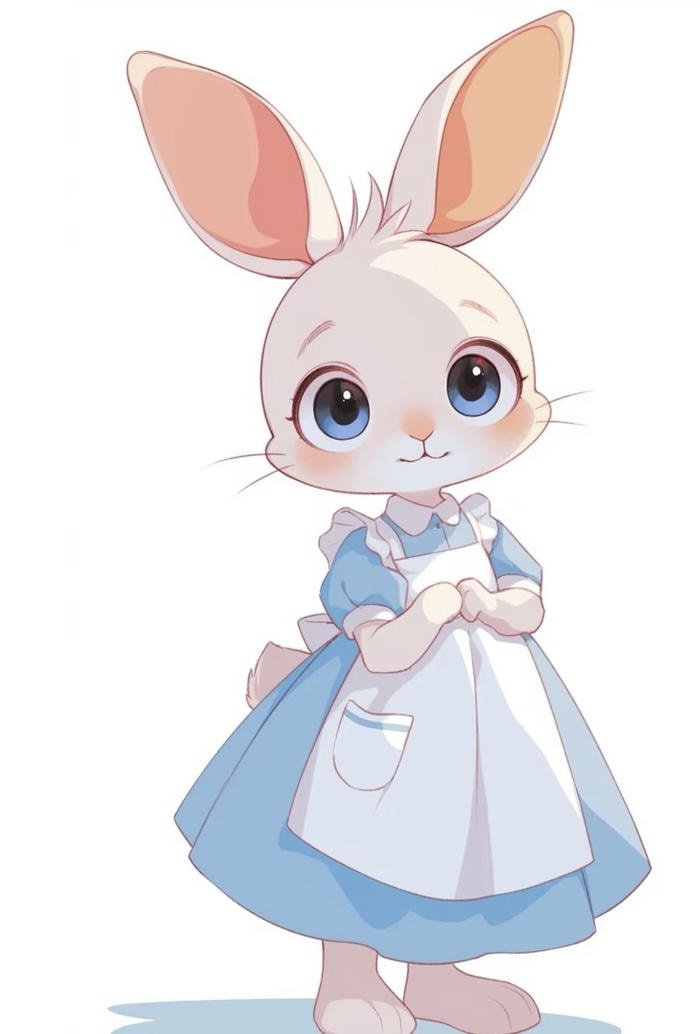 Hình thỏ anime đáng yêu tinh tế