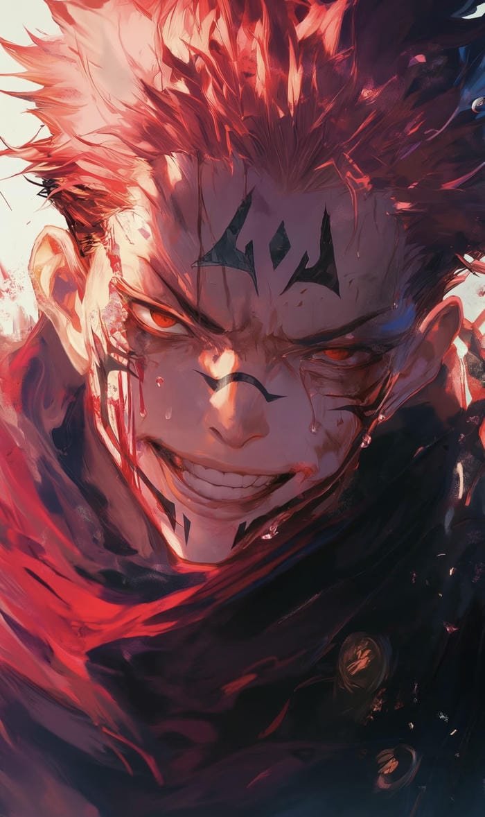 Sukuna anime biểu cảm