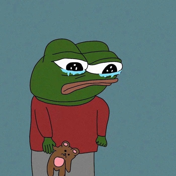 ảnh ếch xanh buồn