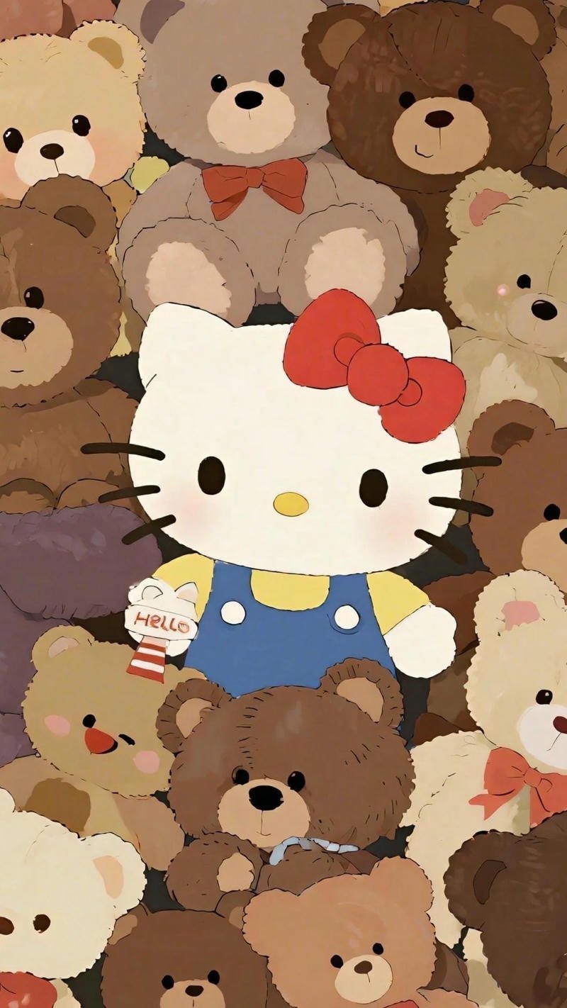 ảnh nền hello kitty vô tri 4k