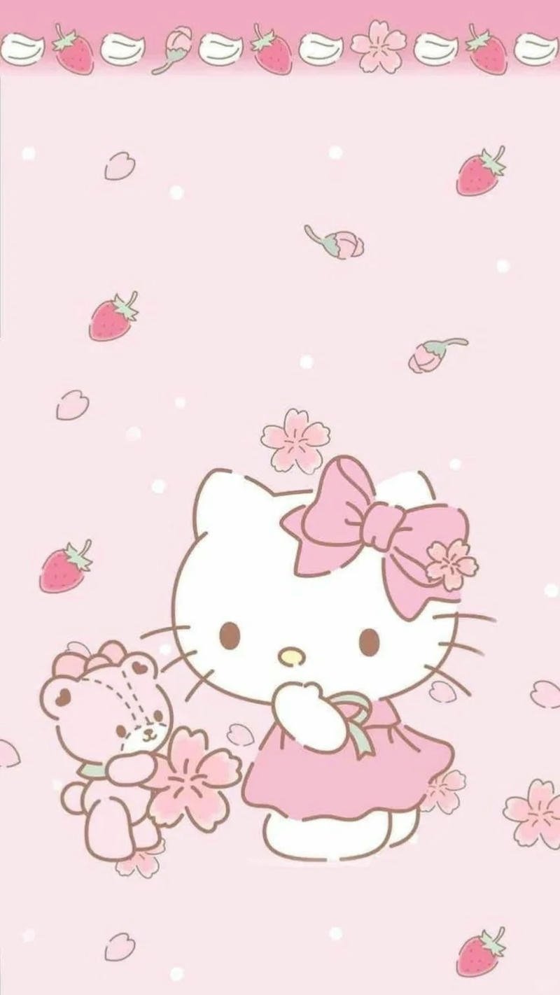 ảnh nền hello kitty vô tri dễ thương đáng yêu