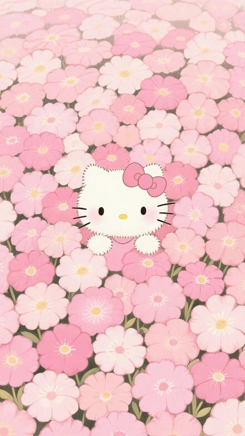 ảnh nền hello kitty vô tri đẹp cho bé gái
