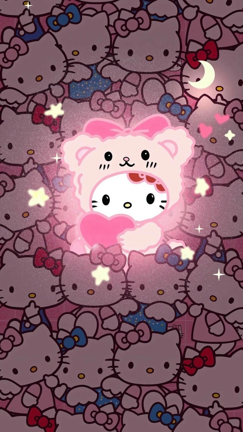 ảnh nền hello kitty vô tri đẹp cute