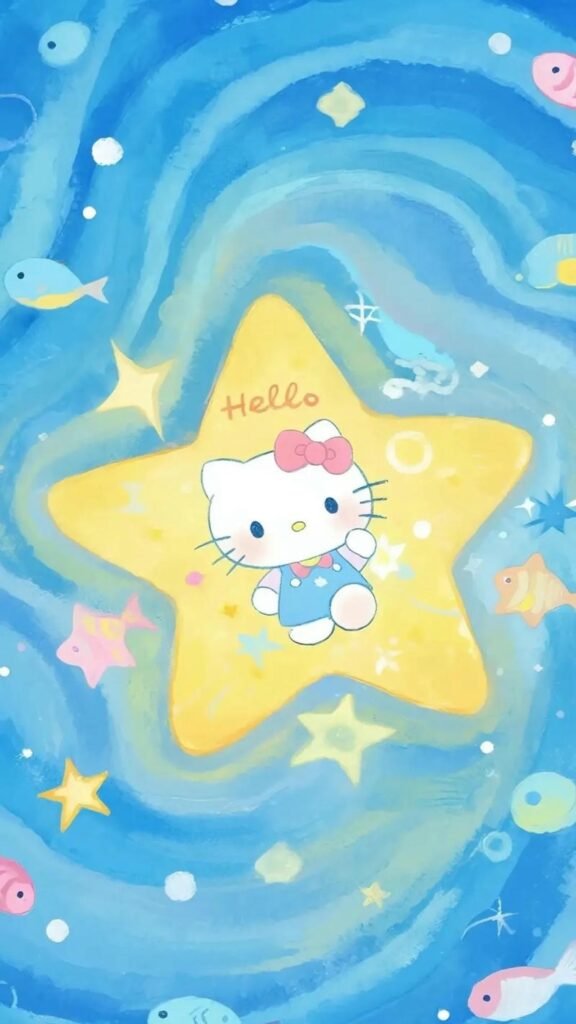 ảnh nền hello kitty vô tri đẹp lung linh