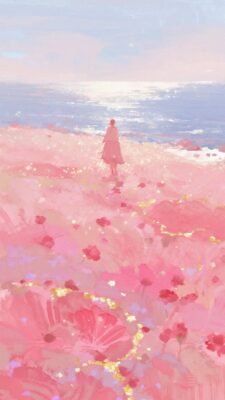 ảnh nền hồng pastel đáng yêu