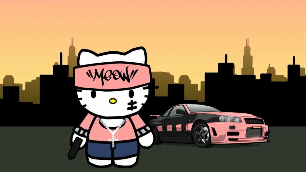 ảnh nền máy tính hello kitty dễ thương quá