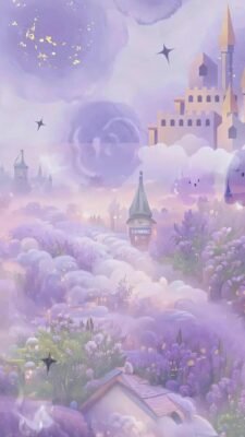 ảnh nền tím pastel nữ tính