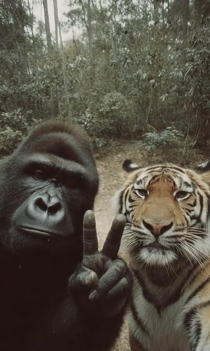 ảnh nền vượn giơ hai