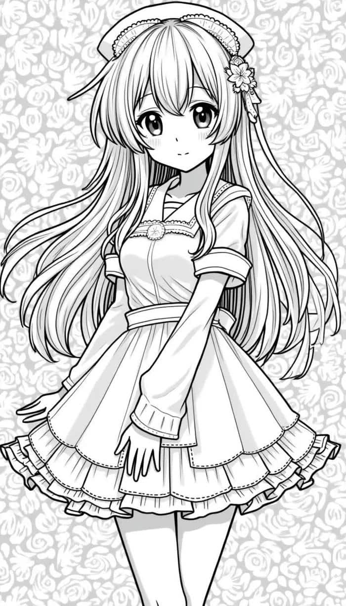 anime dễ thương tô màu