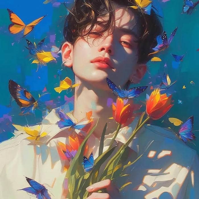 avatar hoa tulip dễ nhìn cho nam