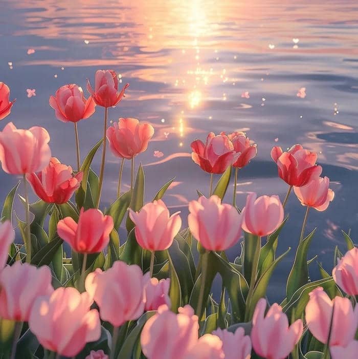 avatar hoa tulip đơn giản