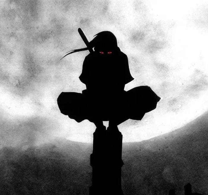 avatar itachi đen trắng