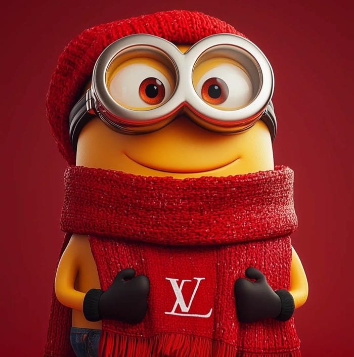 avatar minion nền đỏ
